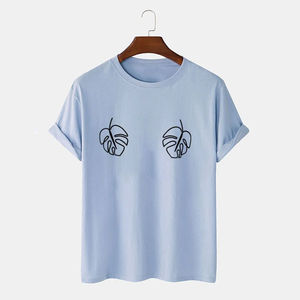 เสื้อยืดผู้ชายสีทึบเสื้อยืดเข้ารูปแบบเรียบสีล้วนมีหลายสีตามต้องการ - Product Image 1