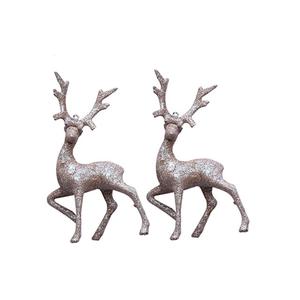 Escultura de venta directa de fábrica Jardín Aluminio con acabado dorado Estatua Animal Emparejado Reno Esculturas al aire libre - Product Image 5