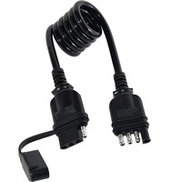Rallonge de fil de remorque Connecteur à 4 broches à 4 voies Cordon extensible côté véhicule et côté remorque 36''