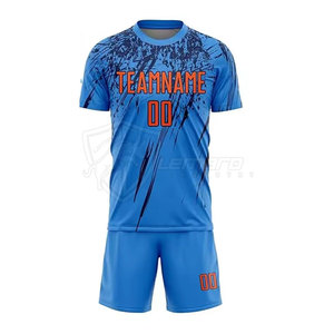 Uniformes de Fútbol de Alta Calidad en Color Sólido, 100% Poliéster Transpirable, Manga Corta, Personalizables, Unisex, para Equipos Adultos - Product Image 1