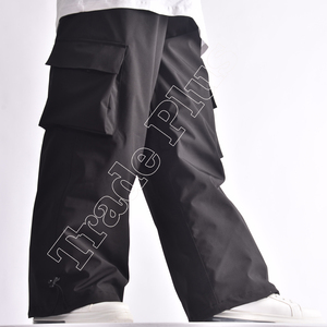 Pantalones de trabajo casuales para hombre, holgados, de secado rápido, de cintura alta y pierna ancha, ideales para deportes al aire libre, color gris, venta al por mayor 2026 - Product Image 6