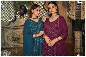 El último diseñador Pure Georgette Sequence Work Anarkali vestido con Dupatta de Fab Zone - Product Image 5