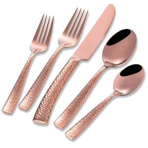 Juego de Cubiertos de Lujo para Restaurante, Cuchara y Tenedor Dorados, Juego de Cuchillos de Oro Rosa, Cubiertos Reales de Lujo - Product Image 6