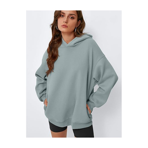 Sudadera con capucha de lana de gran tamaño para mujer, Jersey informal, Tops de manga larga para otoño e invierno, novedad de 2025 - Product Image 4