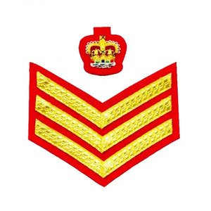 Chevron rang brodé à la main or Bullion feuille d'érable avec rayures cérémonie Chevron Patch - Product Image 2