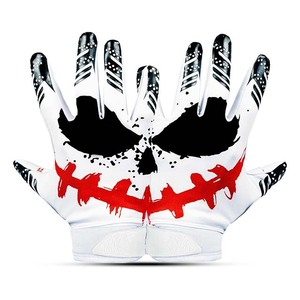 Gants de receveur de football américain en silicone bicolore de haute qualité, respirants, pour joueurs jeunes et adultes - Product Image 1