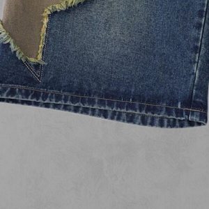 Jeans streetwear surdimensionnés personnalisés OEM baggy déchiré avec écusson jeans pour hommes shorts en denim pour hommes shorts en denim d'été pour hommes - Product Image 4