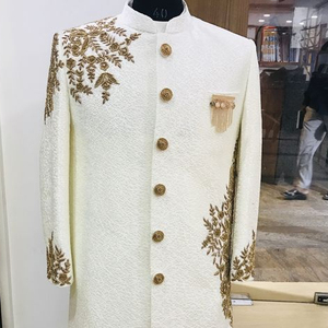 2022 Trendy Indo-Western Sherwani with <b>Pant</b> Dress Beautiful Zardozi Embroidery Wedding Suit Plus Size Party Wear - Product Image 1