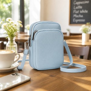 Sac de téléphone rond, pochette pour téléphone portable à bandoulière, double fermeture éclair, petit sac à bandoulière pour femmes, nouveau style 2025 - Product Image 3