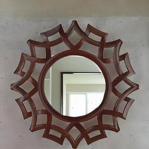 Espejo de pared tallado en madera hermoso y atractivo superventas para la decoración del hogar y el dormitorio - Product Image 5