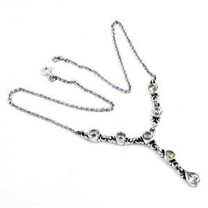 "925 Silver <b>Crystal</b> Necklace for Women's Daily Wear" - Product Image 2