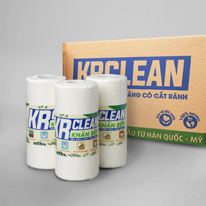 Krclean 100 feuilles de lingettes de cuisine jetables super absorbantes chiffons de nettoyage tissés pour vaisselle Tables cercle blanc durable - Product Image 5