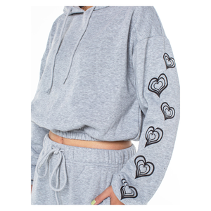 Sudadera Corta Informal para Mujer, Estilo Nuevo, Color Sólido, con Logotipo Personalizado, Transpirable, Técnica Tie Dye, Poliéster/Algodón - Product Image 4