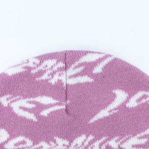 Gorro de punto personalizado de Jacquard, gorro acrílico gráfico Y2K de todos los colores con logotipo personalizado, diseño de letras 2025 - Product Image 6