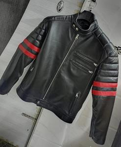 Veste de moto en cuir véritable pour hommes Différents modèles et styles pour la saison d'hiver avec fermeture éclair Veste de moto - Product Image 6