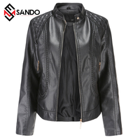 Blouson en cuir pour femme avec logo personnalisé, broderie, rayures camouflage, respirant, OEM, grande taille, imperméable et coupe-vent