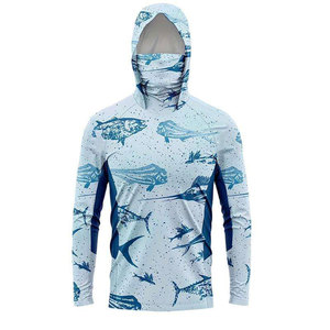 Sweat à capuche de pêche pour sports de plein air avec tissu à évacuation de l'humidité en polyester à séchage rapide et protection UV pour l'été - Product Image 5