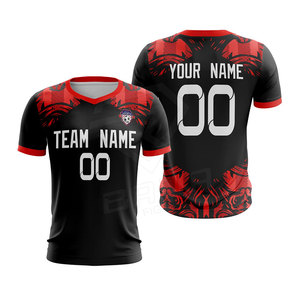 Camiseta de Fútbol para Adultos de Talla Grande, Pantalones Cortos, Logotipo Personalizado Impreso, Cuello en V, Alta Calidad, 100% Poliéster, Uniforme de Fútbol en Stock - Product Image 4