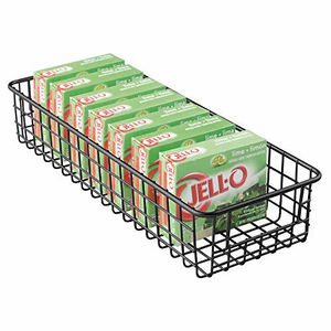 Panier en fil de fer métallique Panier à plateau multi-usages en métal noir fini avec revêtement noir Plateau en fil métallique Plateau de service pour fast-food - Product Image 3