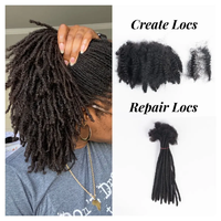 Paquet de Dreadlock en gros extension de cheveux humains à tressage brut Remy au crochet cheveux humains 100% vierges Afro crépus en vrac pour femmes noires