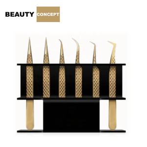 Pinzas Profesionales de Acero Alemán de Ingeniería, Anguladas a 45 y 90 Grados, con Agarre Suave para Pestañas y Extensiones de Pestañas - Product Image 6