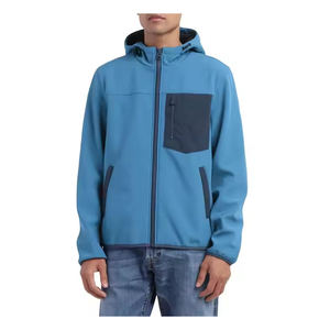 Chaqueta Softshell personalizada para hombre, ropa de abrigo impermeable a prueba de viento con cremallera y logotipo para el personal del equipo, uso de ropa de trabajo escolar o empresarial - Product Image 1
