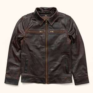 Chaqueta de Cuero para Hombre, Prenda Exterior de Lujo Inspirada en lo Último en Diseño, con Líneas Limpias, Textura Pulida y Aspecto Sofisticado - Product Image 1