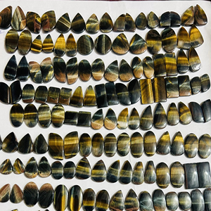 Par de piedras de cristal de ojo de tigre Natural de grado AAA, sueltas personalizadas para Reiki, decoración de energía curativa, piedra de ojo de tigre de alto regalo - Product Image 1