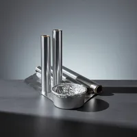 Rouleau de papier aluminium de qualité supérieure, résistant, pour l'emballage alimentaire, le barbecue, le four et la friteuse à air, utilisation en cuisine