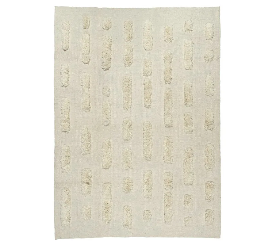Jicasa Rug Cotton Soft Multi-Purpose Floor Rug, For Bedroom Living Room Kitchen Bedside Embroidered Runner, Shaggy Carpet