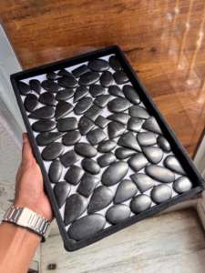 Dainty élégant cabochon de shungite noir belle shungite bleue pendentif en vrac AAA Grade naturel forme ovale bijoux en pierres précieuses - Product Image 2