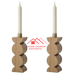 Accesorios de Madera para Decoración del Hogar, Portavelas de Madera Pura para Uso en el Hogar, Hoteles y Restaurantes - Product Image 4