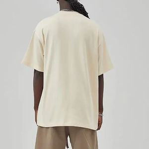 280 Gsm vente en gros 100% coton lourd t-shirt blanc personnalisé uni surdimensionné épaule tombante t-shirts blancs pour hommes avec logo - Product Image 4