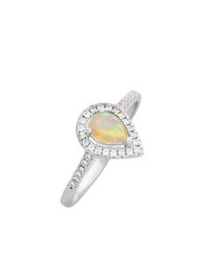 Bague pour femme naturel opale éthiopienne CZ pierre précieuse octobre pierre de naissance mariage noël bijoux faits à la main 925 bague en argent Sterling - Product Image 4