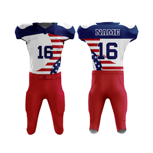 Nouveau Style Jeunesse Football Américain Uniforme Pakistan Fait Haute Qualité Sublimation Manches Courtes Équipe De Football Américain Uniforme - Product Image 4