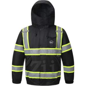 Veste de sécurité softshell coupe-vent de haute qualité, doublure polaire chaude, haute visibilité, réfléchissante, résistante aux coupures, protection sécurisée, hiver, logo - Product Image 1