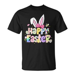 T-shirt Happy Easter Bunny pour femmes et enfants, motif d'œuf mignon - Product Image 1