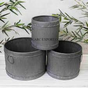 Juego de 2 plantas galvanizadas resistentes a la oxidación, venta al por mayor, ecológicas, para el hogar, jardinería, plantas decorativas de lujo, bañera para la venta - Product Image 4