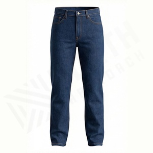 Latest Men's Customized Logo High Quality Distressed Stretch Denim Cargo Pants <b>Elastic</b> Waist Breathable Fabric Customized Color - Product Image 1