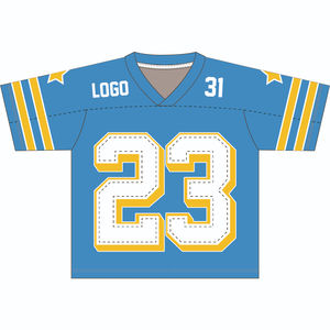 Camisetas de fútbol de secado rápido personalizadas OEM 2025 con malla de manga corta y rayas, logotipo del equipo, nombre y números, impresión por sublimación - Product Image 3