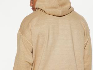 Sudaderas con capucha transpirables de algodón orgánico 100% para hombre, ropa de calle de mezcla de algodón básico, sudaderas con capucha de diseño personalizado de Color sólido para adultos - Product Image 2