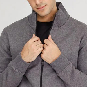 Ensemble de survêtements de sport d'hiver à motif uni et décontracté pour hommes Vente en gros de vêtements avec logo personnalisé Survêtement écologique pour hommes - Product Image 4