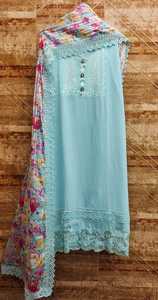 Nouvelle robe Salwar Kameez en coton Fox Jorjat pour femmes, matière de costume avec broderie pour la vente en gros - Product Image 3