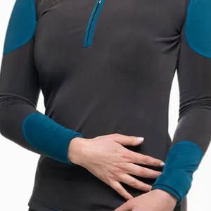 Ropa de equitación para mujer al aire libre de manga larga con cremallera Capa base Ropa ecuestre Camisa de espectáculo de equitación de encaje - Product Image 6