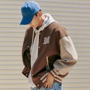Blouson aviateur universitaire d'hiver personnalisé pour hommes avec manches en cuir de style rue | patchs de broderie de baseball Letterman - Product Image 3