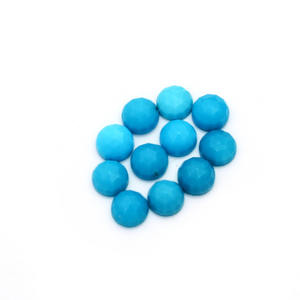 10 pièces de haute qualité en vrac bleu Turquoise pierres précieuses 3mm Rosecut 1.7mm épais belle au bois dormant 0.7cts Lot naturel Iroc ventes - Product Image 5