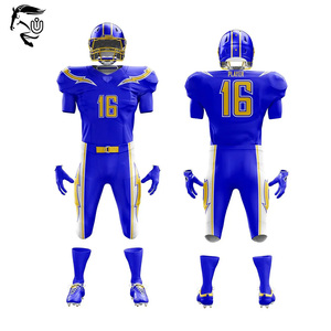 Uniformes de football américain personnalisés de haute qualité vêtements de sport respirants à séchage rapide ensembles de numéros imprimés courts toutes les tailles disponibles - Product Image 6