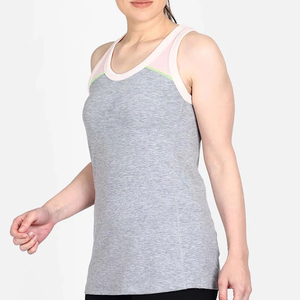 เสื้อกล้ามฟิตเนสของผู้หญิงเสื้อแขนกุดผ้าฝ้าย100% ขนาดพลัสแห้งเร็วออกแบบโลโก้ได้ตามต้องการ - Product Image 3