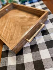 Plateau en bois de qualité exclusive forme et taille personnalisées plateau de service à café et thé plateau de décoration de table au design élégant - Product Image 6