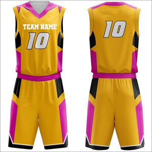 Conjunto de Uniforme de Baloncesto Sublimado Personalizado, Transpirable, Talla Grande, Rojo y Azul Degradado, Reversible, Jersey y Pantalones Cortos para Mujeres Adultas, Ropa de Equipo - Product Image 4